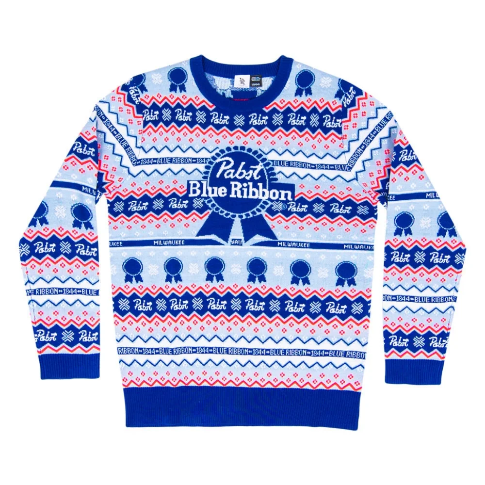 Pabst Blue Ribbon Festive Sweater - Picture 1 of 4